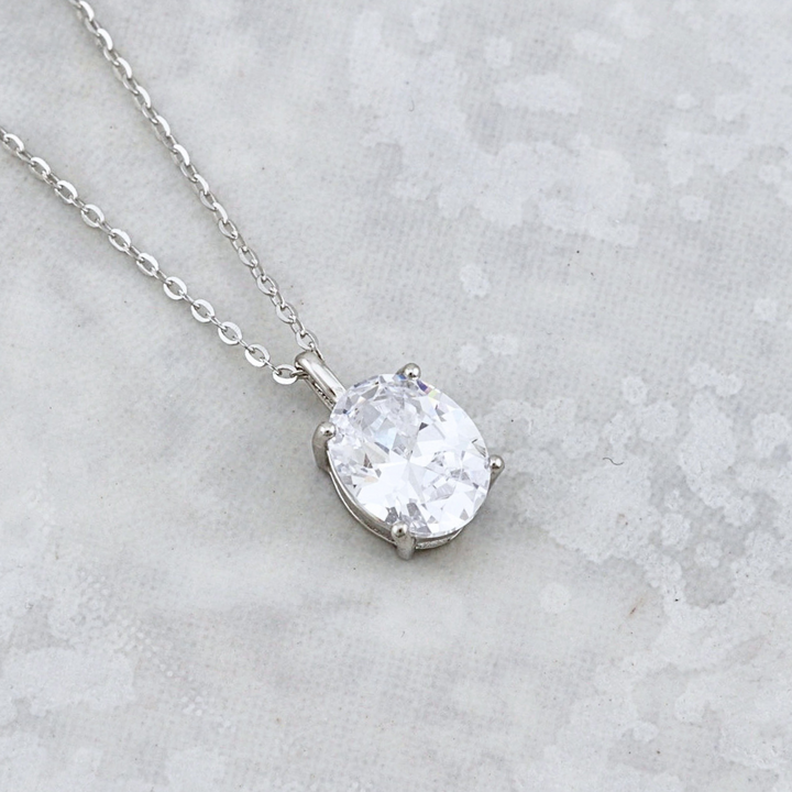 Collier Oval en argent sterling