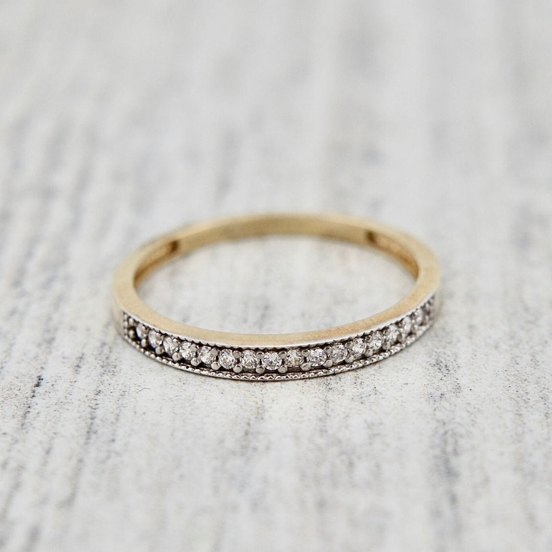 Semi-eternity 10K Gold Ring - Main Image