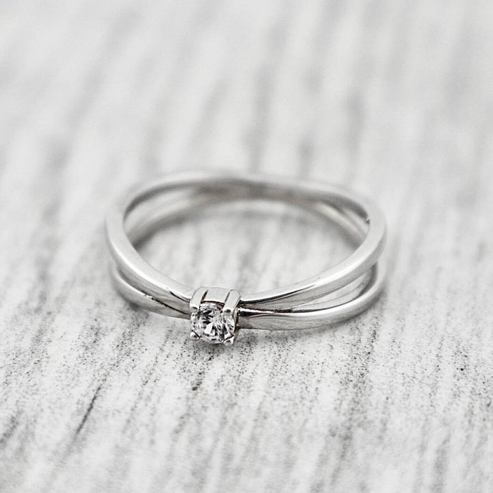 Crossed Sterling Silver Ring