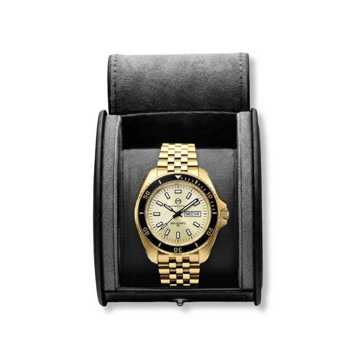 Momentum Champagne Sea Quartz 30 Watch Bundle with Travel Case