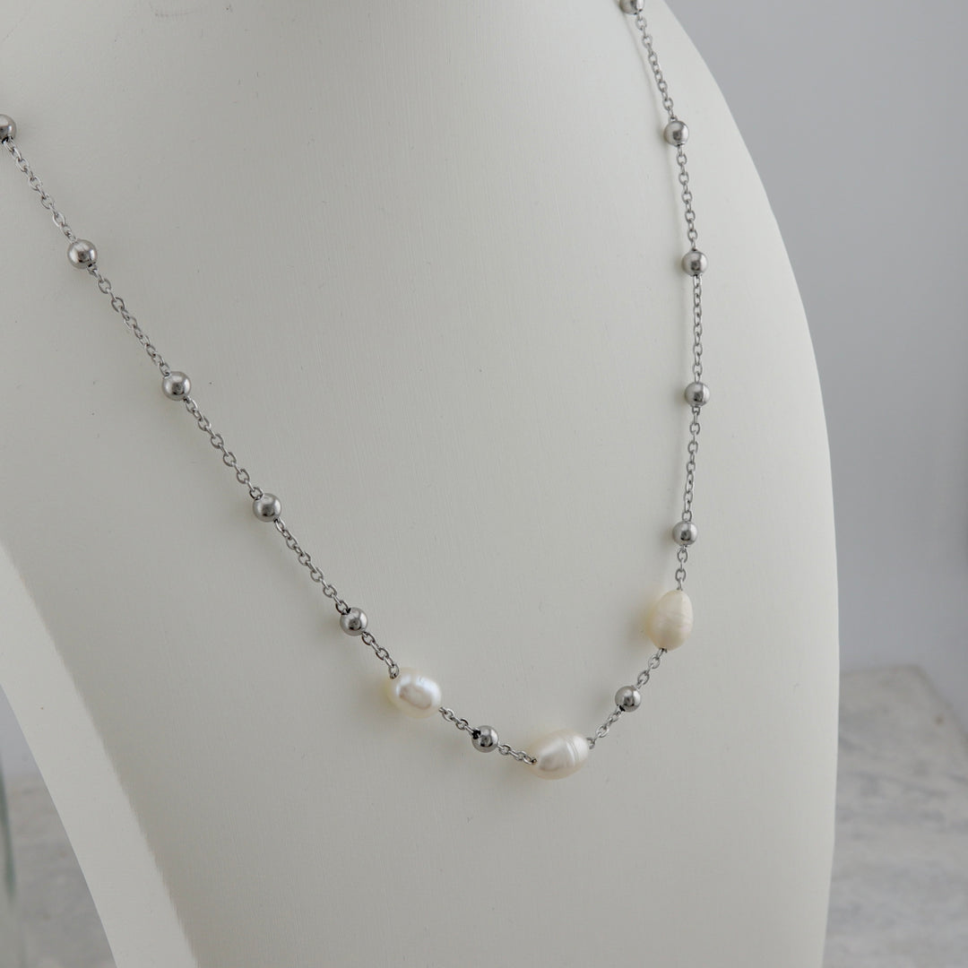 Pearls Stainless Steel Necklace