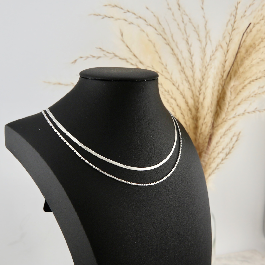 Double Stainless Steel Necklace 