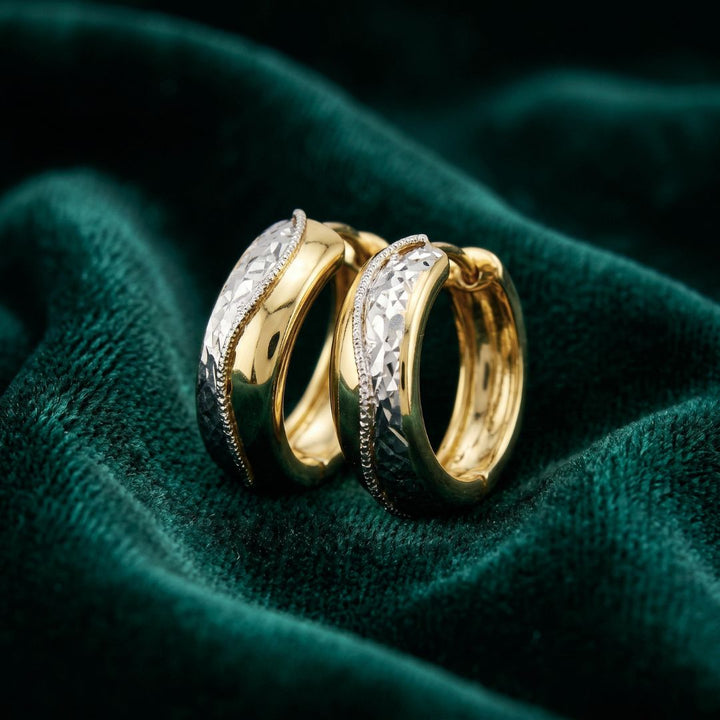 13mm 10K Gold Huggie Earrings