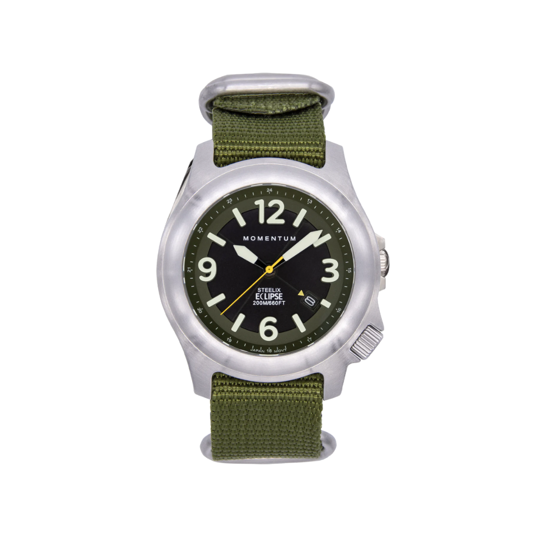 Solar 44mm Green Steel Eclipse Watch