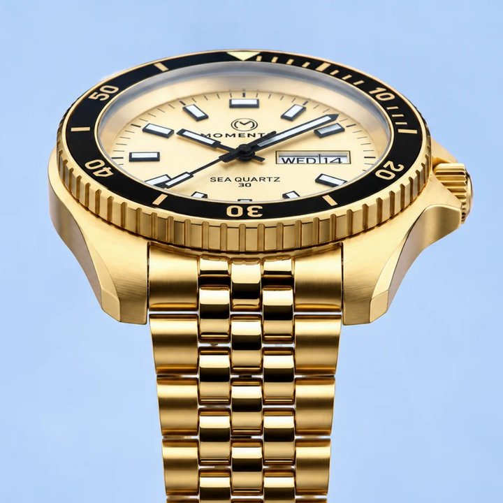 Momentum Champagne Sea Quartz 30 Watch Bundle with Travel Case