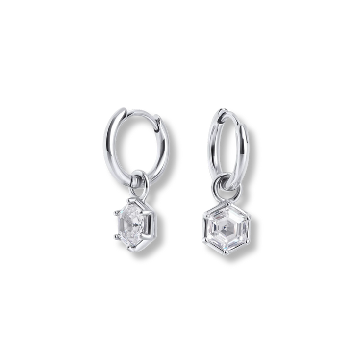 Octavia Stainless Steel Huggie Earrings