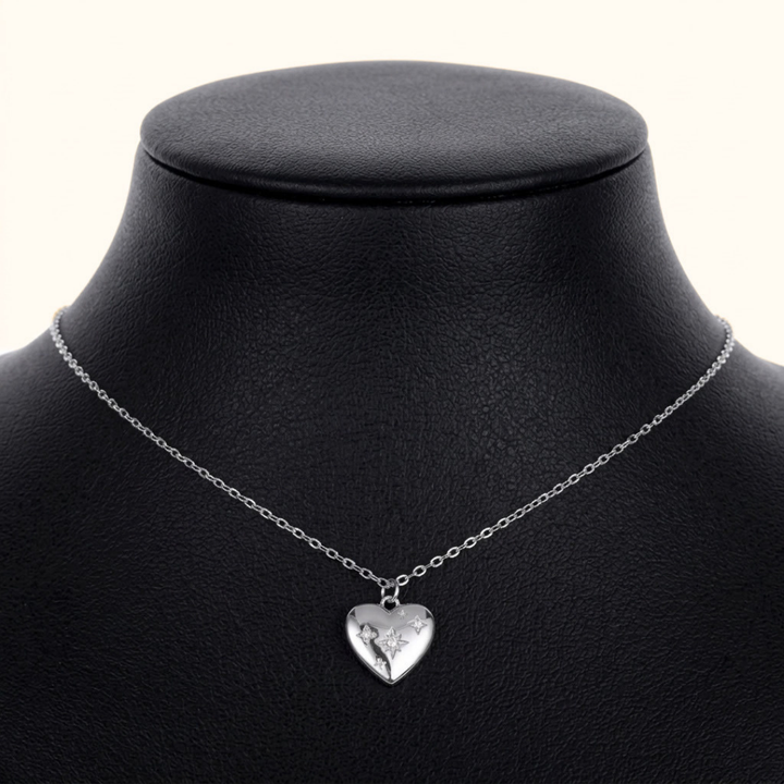 Collier Coeur Voie lactée en argent sterling