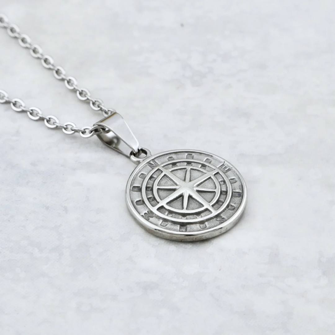 Compass Stainless Steel Necklace