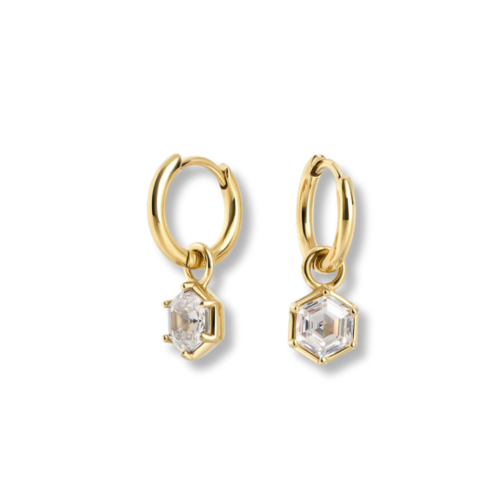 Octavia Stainless Steel Huggie Earrings