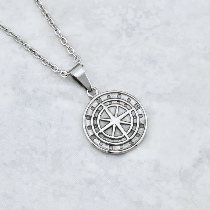 Compass Stainless Steel Necklace