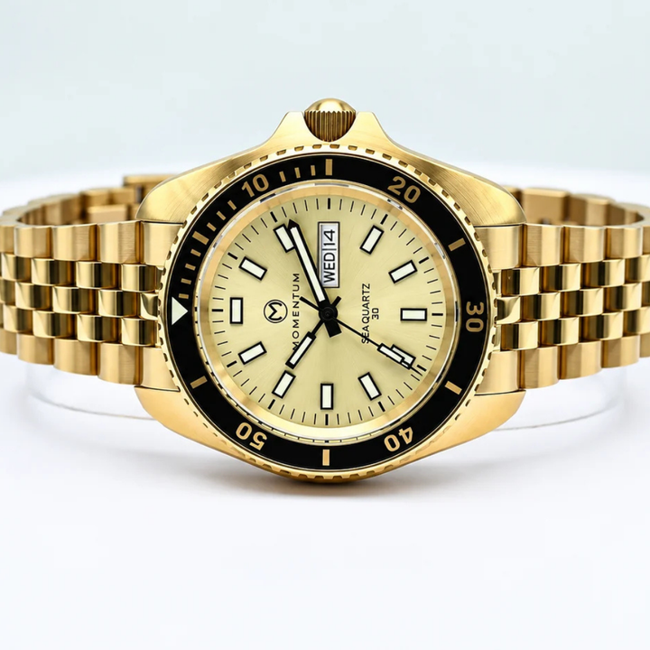 Momentum Champagne Sea Quartz 30 Watch Bundle with Travel Case