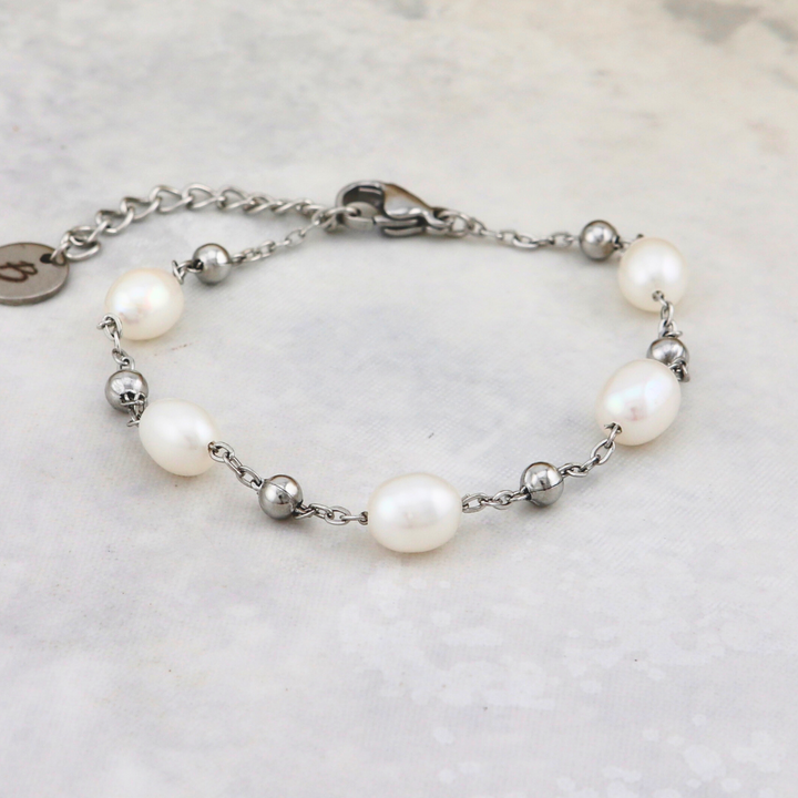 Pearls Stainless Steel Bracelet