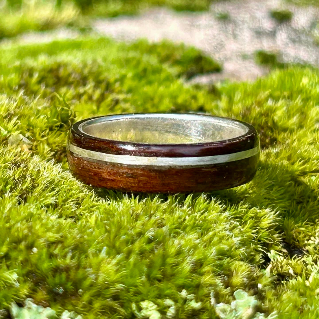 Wood and Sterling Silver Custom Ring