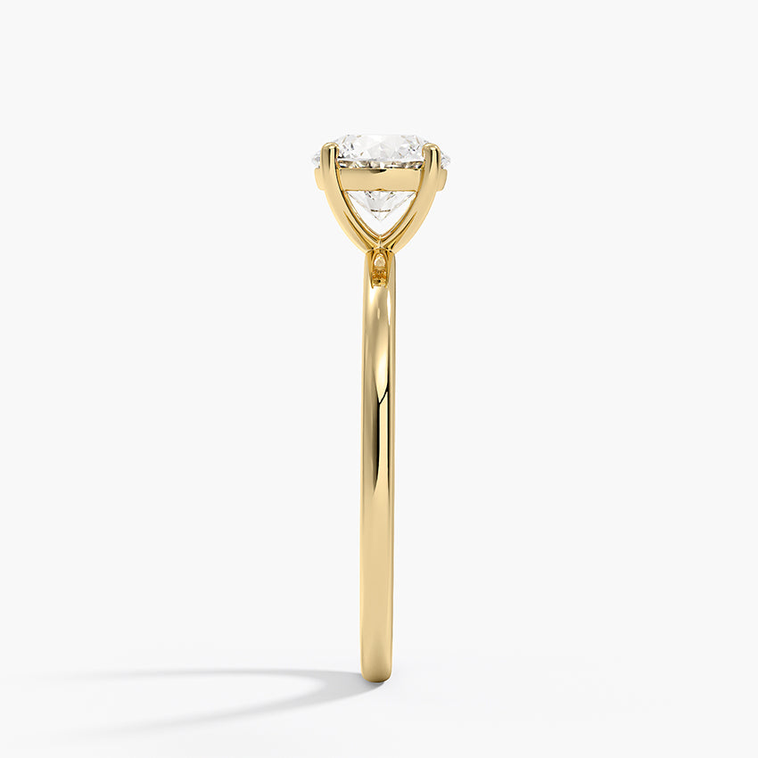 Bague solitaire Classique en or 14K et diamant 1 ct