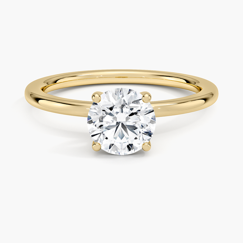 Bague solitaire Classique en or 14K et diamant 1 ct