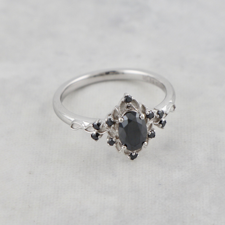 Bague Moissanites noires