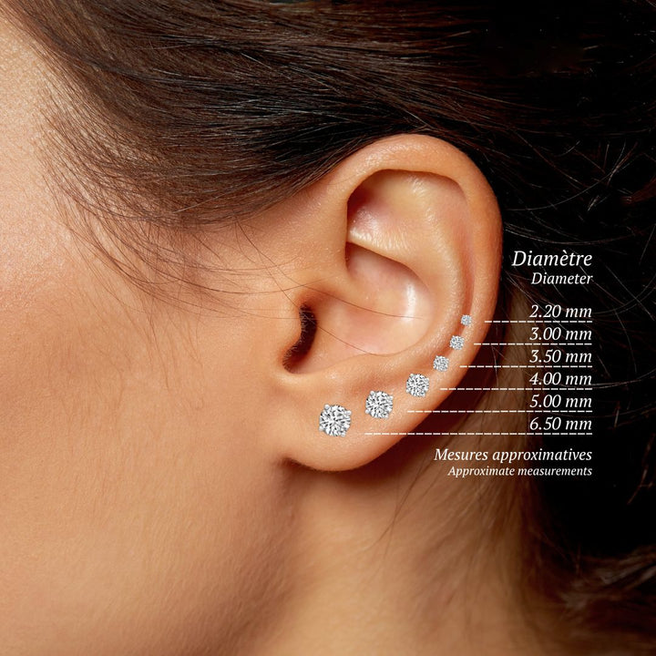 Classic 14K Gold Diamonds Earrings