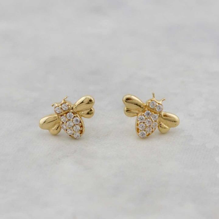 Boucles d'oreilles Abeilles en or 10K