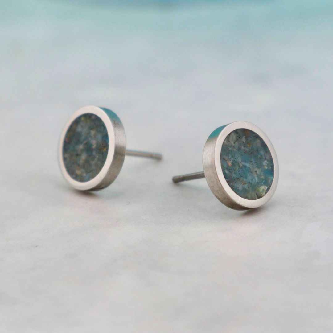 Boucles d’oreilles Apatite et acier