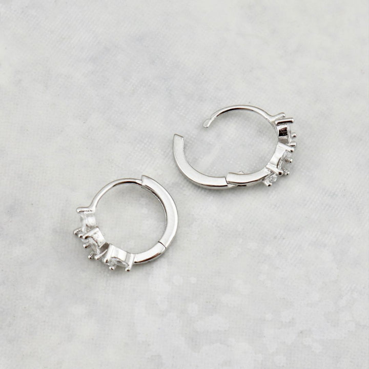 Boucles d'oreilles Huggies Marquise en argent sterling