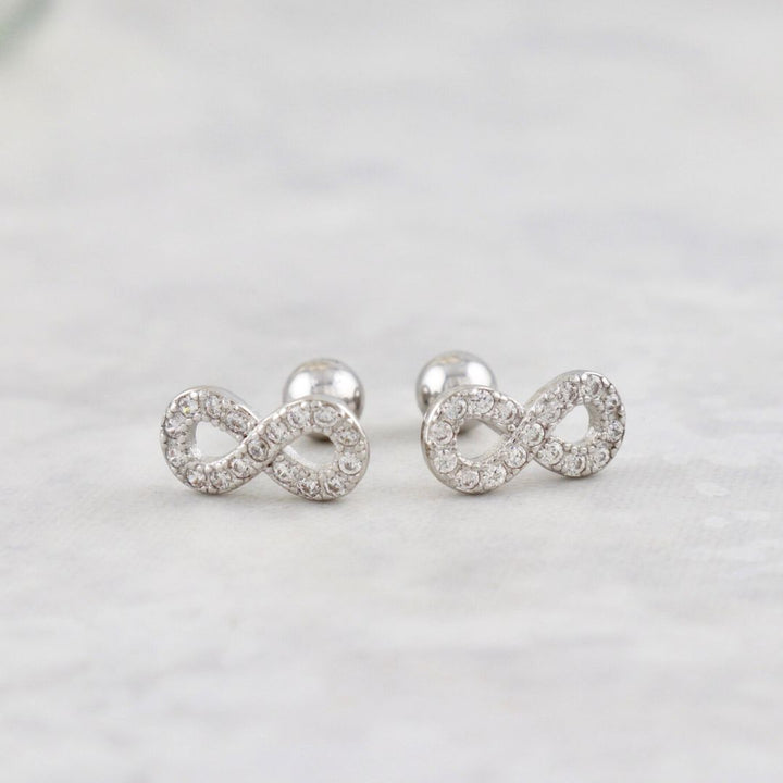 Boucles d'oreilles Infini en argent sterling