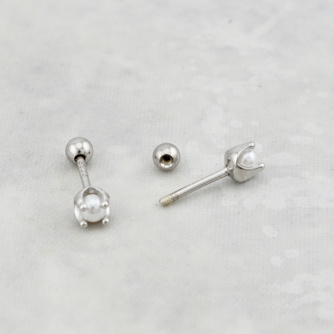 Boucles d'oreilles Perles en argent sterling