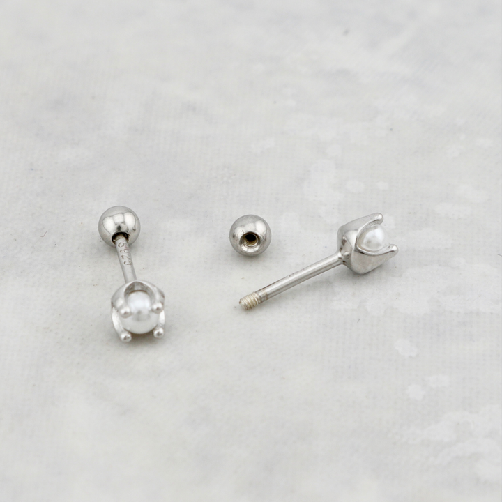 Boucles d'oreilles Perles en argent sterling