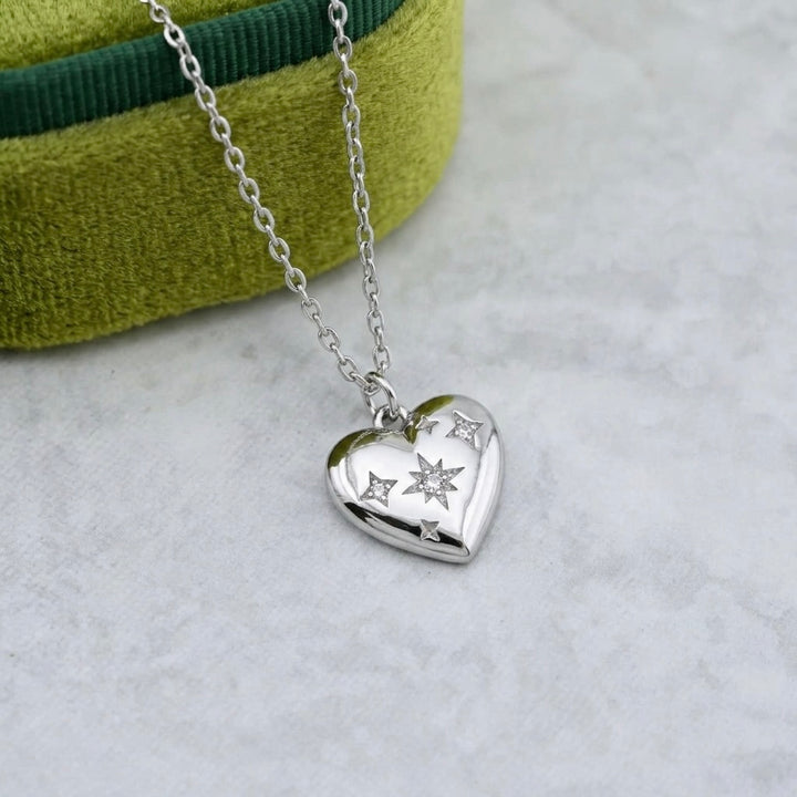 Collier Coeur Voie lactée en argent sterling