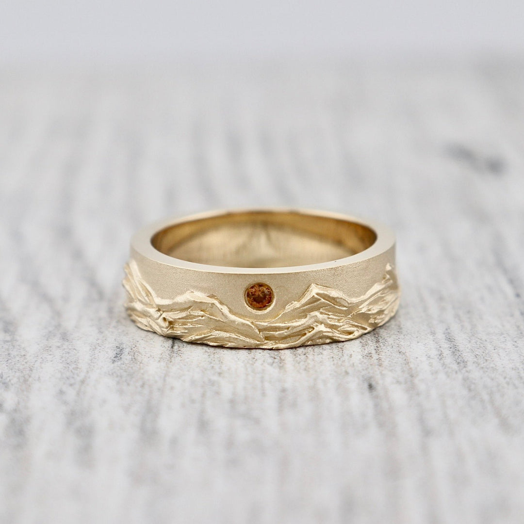 Bague Rocheuses Canadiennes et saphir