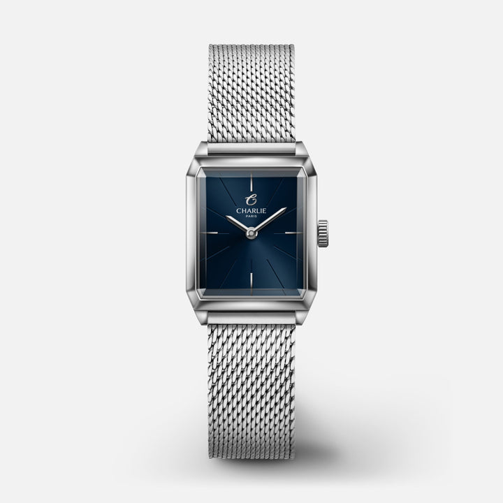 Montre Charlie Paris MONCEAU Acier &amp; Bleu 36 mm