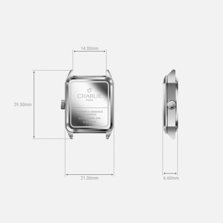 Montre Charlie Paris MONCEAU Acier &amp; Bleu 36 mm