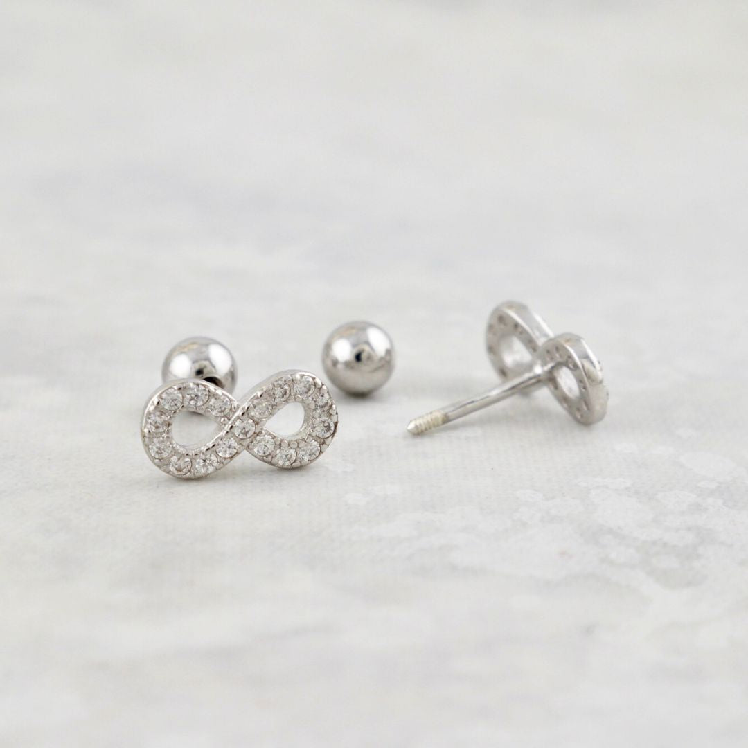 Boucles d'oreilles Infini en argent sterling