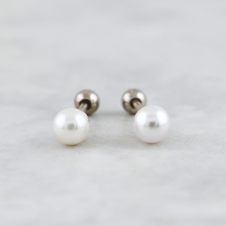 Classic Pearl Sterling Silver Earrings