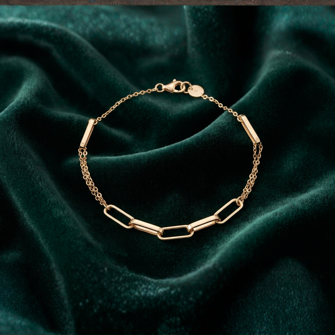 Bracelet Paperclip en or 10K
