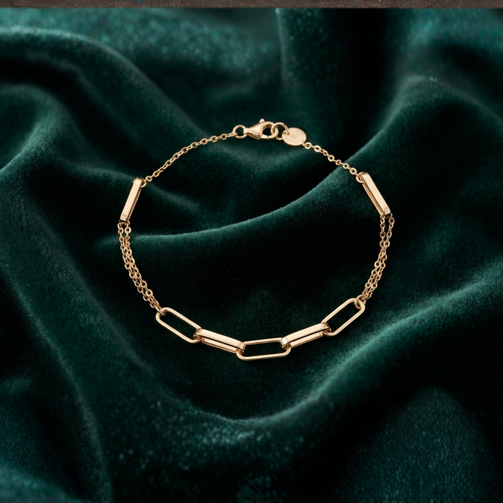 Bracelet Paperclip en or 10K