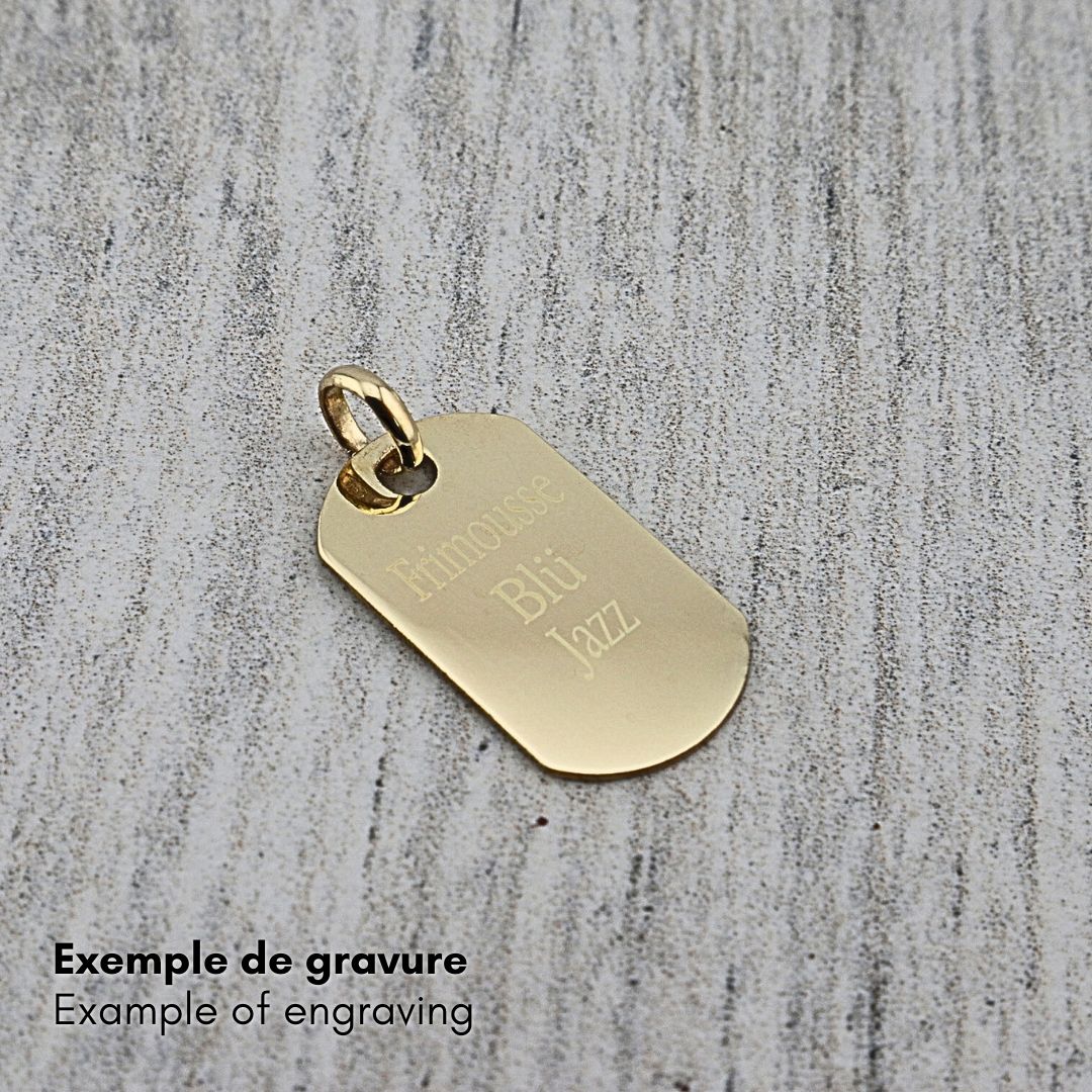 Pendentif Plaque en or jaune 10K