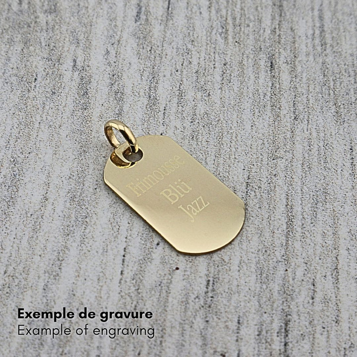 Plaque 10K Gold Pendant