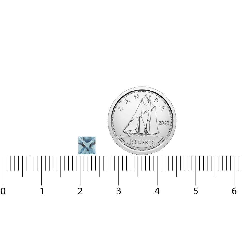 Mathieu Blanchard 4.9 x 4.9mm Aigue-marine Naturel de Madagascar Taille Princesse 4.9x4.9 mm