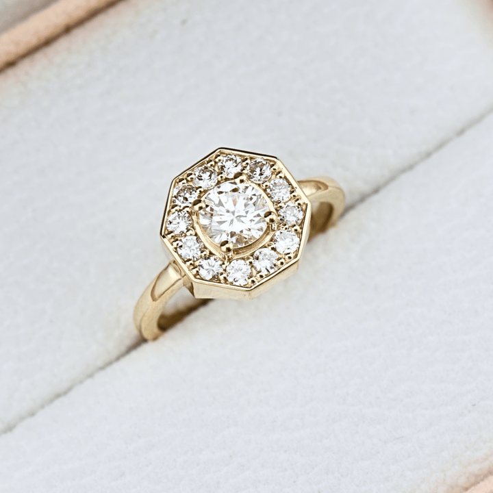 Bague Art Deco Diamants Mathieu Blanchard Bagues Bague Art Deco en or 18K et diamants - Sur mesure | Mathieu Blanchard Joaillerie Mathieu Blanchard Joaillerie