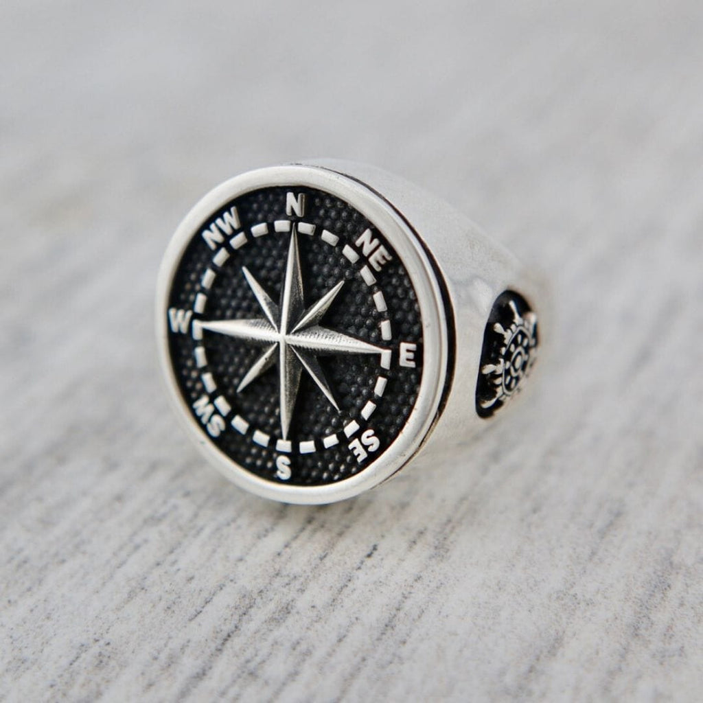 Sterling silver compass ring Man collection – Mathieu Blanchard