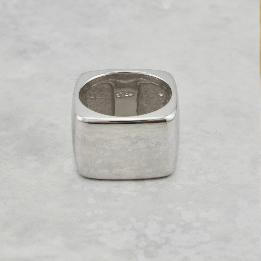 Jean Bastien Bagues Bague Carrée Large  en argent sterling