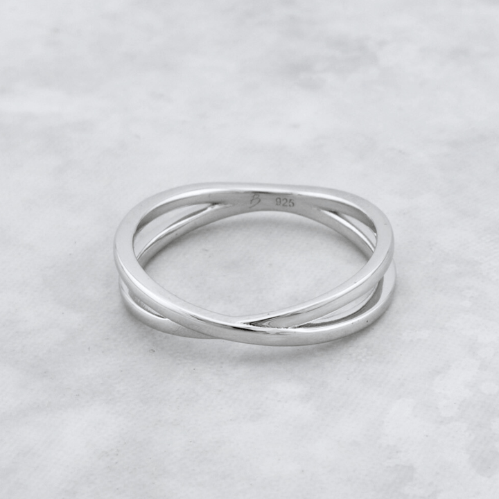 Mathieu Blanchard Bagues Bague Croisée en argent sterling