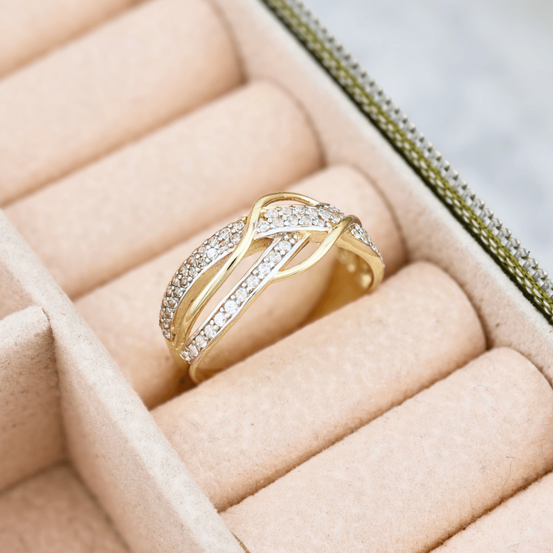 - Bagues Bague Croisée en or 10K