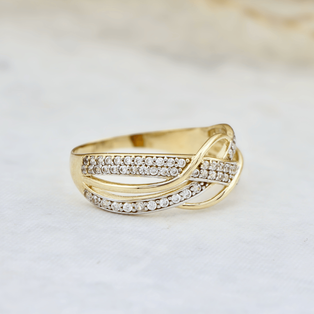 - Bagues Bague Croisée en or 10K