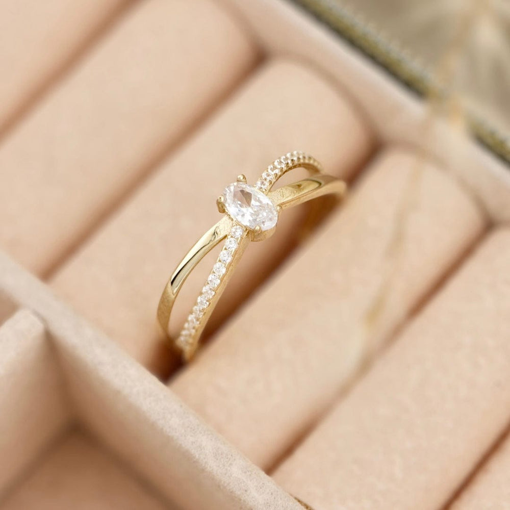 Bague Croisée en or jaune 10K - Bagues Bague Croisée en or jaune 10K |  Mathieu Blanchard Mathieu Blanchard Joaillerie