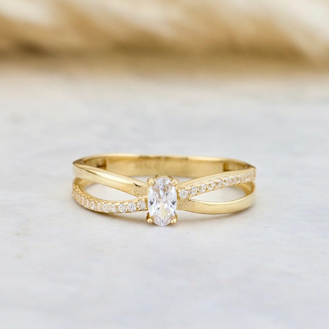 Bague Croisée en or jaune 10K - Bagues Bague Croisée en or jaune 10K |  Mathieu Blanchard Mathieu Blanchard Joaillerie