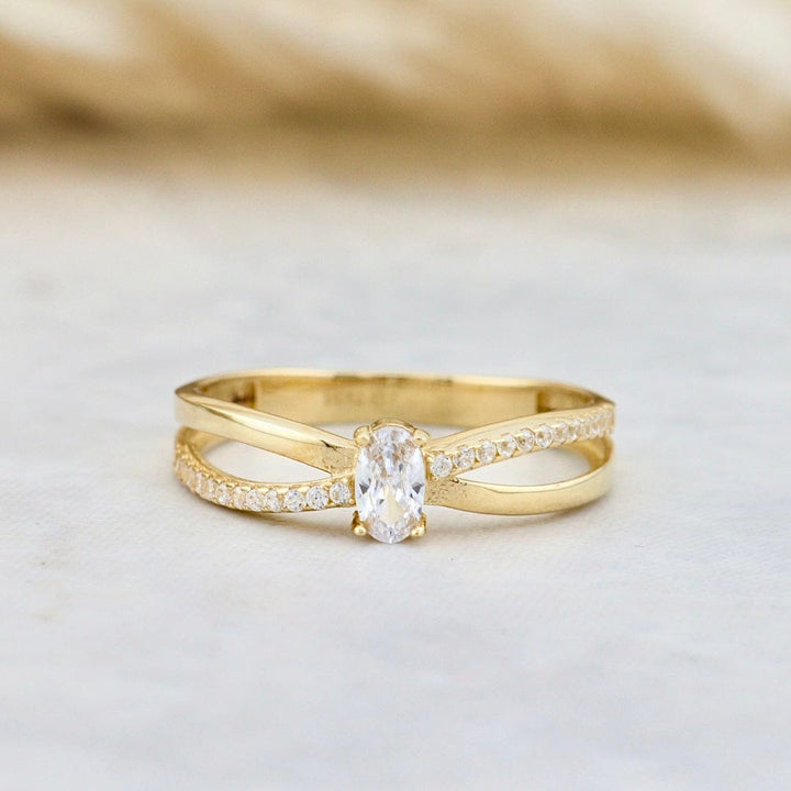 Bague Croisée en or jaune 10K - Bagues Bague Croisée en or jaune 10K |  Mathieu Blanchard Mathieu Blanchard Joaillerie