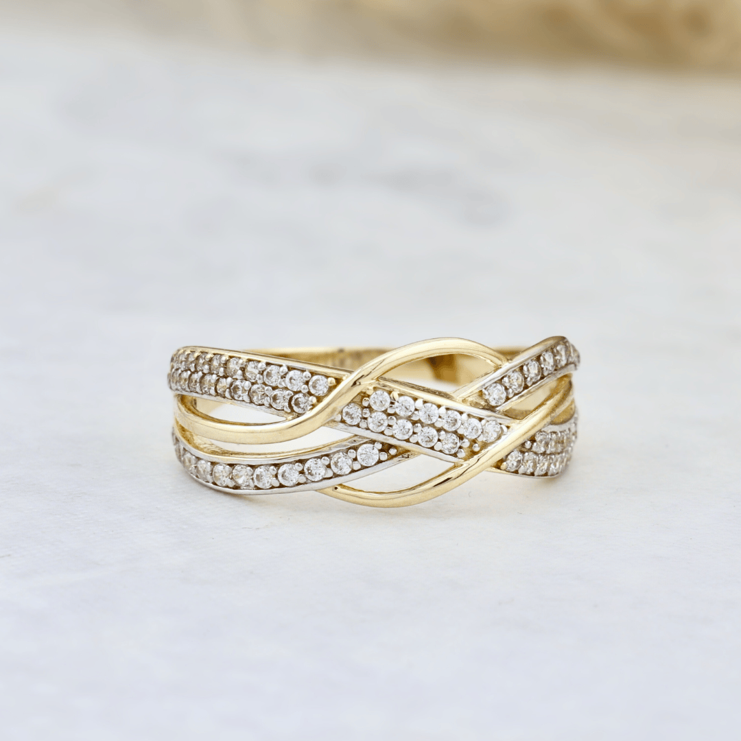 Bague Croisée en or jaune 10K - Bagues Bague Croisée en or jaune 10K |  Mathieu Blanchard Mathieu Blanchard Joaillerie
