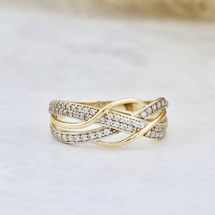 Bague Croisée en or jaune 10K - Bagues Bague Croisée en or jaune 10K |  Mathieu Blanchard Mathieu Blanchard Joaillerie