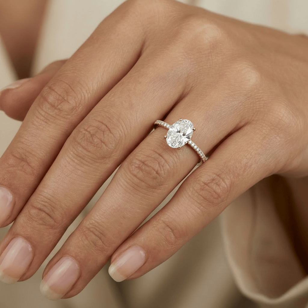 Bague Éclat Diamant Oval Mathieu Blanchard Bagues Bague de fiançailles oval diamant de laboratoire | Mathieu Blanchard Mathieu Blanchard Joaillerie